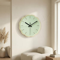 Round Glass Wall Circular Timepiece Decorative Noiseless Wall Circular Timepiece