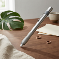 Soapstone Pencil Holder Metal Soapstone Refills Silver Finish Writing Supply