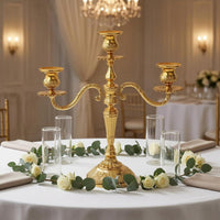 Ornate Candle Holder Elegant Design Rose Relief Candle Holder Shiny Finish