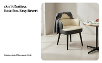 Rotating Pedestal Chair Multi-Purpose Upholstered Rotating Seat Modern Minimalist Design Ergonomic Curved Backrest for Adults