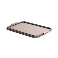 Metal decorative Tray with Metal Frame Rectangular Catchall Tray with Handles Modern Tabletop Organizer for Coffee Table