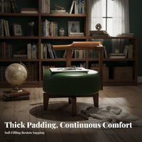Round rotate Stool with spinerest Plush Padding Lounge Seating Easy Assembly