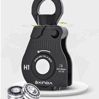 Aluminum Rope Pulley 25kN Pulley with Side Plates Hardware for Climbers, Salvage Teams Teams, Work at Height