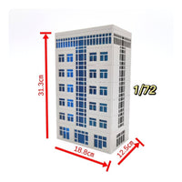 Hightall Building Model Blue Window Detailing Display Item Flat Roof