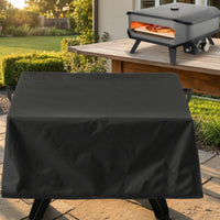 Fitted Pizza Oven Cover with Handles Adjustable Pizza Oven Cover Heavy-Duty Weatherproof for Backyard Cooks, Outdoor Kitchen, Patio