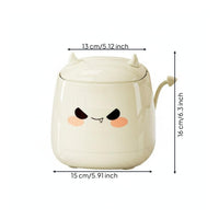 Devil Desk Trash Can Cartoon Small Storage Container Horned