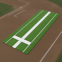 Baseball Hitting Mat Featuring Plate Markings Markings 5mm Batting Mat with Home Plates Outdoor for Softball Athletes, Backyard