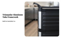 With casters 3-Tier utility Cart sturdyDuty 3-Shelf Rolling Server Large Capacity Commercial Equipment 360° pivoting Casters for Restaurant Staff, Kitchen Workers, Hotel, Canteen, Banquet Hall, Hospital
