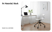 Wheeled Study Chair Adjustable Height Office Furniture Space-Saving for Students