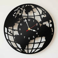 Acrylic DIY Beautiful Decorative World Wall Clock, Living Room Bedroom Large Artistic Timepiece, Nordic, Battery Operated, Silent Sweep Movement
