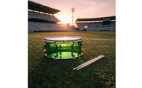 Transparent Marching Snare Drum Translucent Snare Drum with Acrylic Shell Chrome Percussion Instrument Compact for Drummers, Parades, Stage Performances