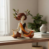 Resin Meditation Lady Ornament Zen Decor House Decoration Artisanal