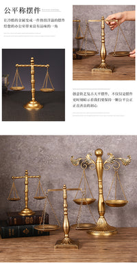 复古天平秤摆件律师事务所公证处专用摆设公平正义象征桌面装饰品