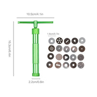 Screw-Style Clay Press Knurled Grip Rotary Clay Press Metal