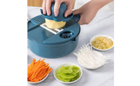 Stainless Steel Multifunctional Vegetable Cutter Set Easy to Clean Multifunctional Vegetable Chopper Non-Slip Handle Food Shredder and Grater Complimentary for Home Cooks, Beginners, Meal Prep