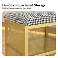 Padded Shoe Storage Bench Multi-Functional Cushitwo-in-Ad Shoe Rack Stool