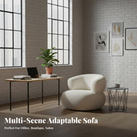 Curved Sectional Couch Light Luxury Aesthetic Curved sectional Lounger Creative Form High-Resilience Foam for Interior Designers