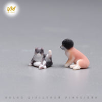 VM 1/64 Miniature Cat and Dog Model Resin Figurine