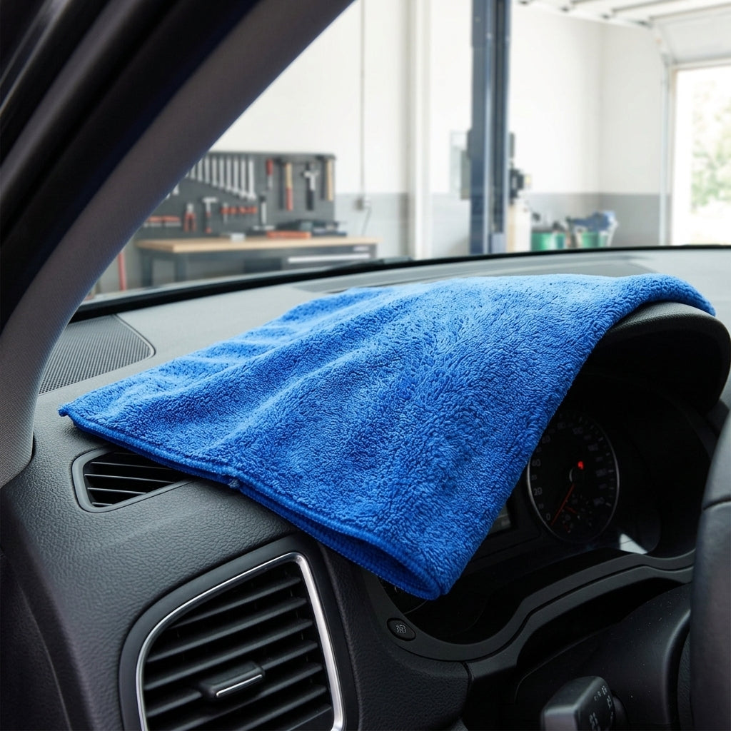 Microfiber Towel and Car Microfibre Cloth, Low-Shedding Towel for Detailing, 30x30cm Car Drying Cloth with Plush Cut Pile and Stitched Edges
