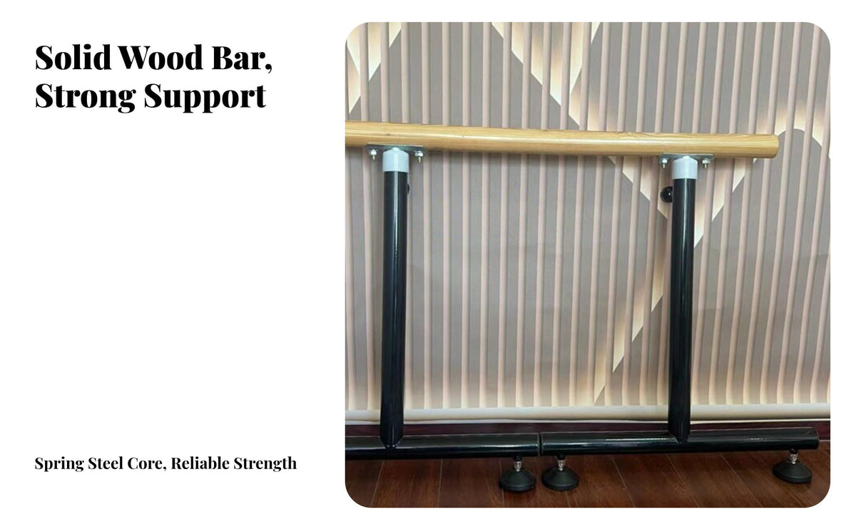 Stable Base Portable Ballet Barre Long-Lasting Construction Freestanding Ballet Barre Non-Slip Feet Portable Dance Bar Heavy Duty for Adults, Dancers, Beginners, Home Use, Gym