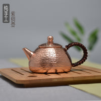 Tongcheng Copper Art Factory Direct Thick Pure Copper Teapot Handmade Small Copper Kettle Hammered Antique Tea Pot