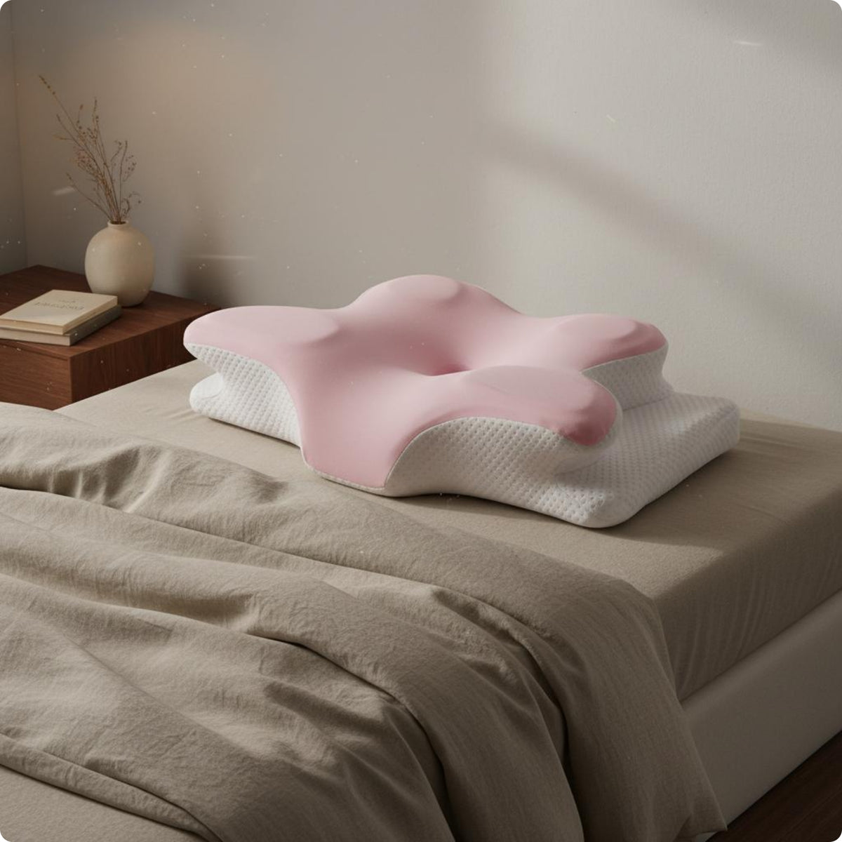 Butterfly Memory Foam Pillow Pressure Relief Ergonomic Support Pillow Breathable