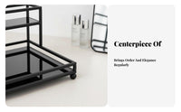 Acrylic Makeup Shelf Raised Edge Design Acrylic Cosmetic Shelf Space Saving Skincare Storage Rack for Dressing Table, Bedroom