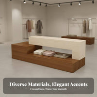 Clothing Store Island Display Modern Minimalist Design Multi-Level Merchandise Table Heavy Duty Tiered Display Table for Crafters, Boutiques, Showroom