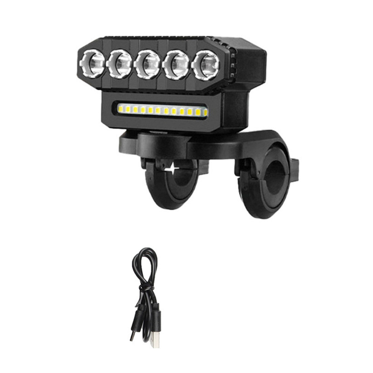 High Brightness LED Cycle Light with Alert Power Display Cycle Headlight Long Battery Life for Cyclists