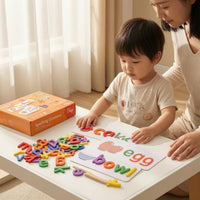 Lowercase Wooden Spelling Game Colorful Alphabet Matching Game Hands-on Letter Puzzle Set Word Recognition for Early Learners, Children