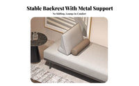 Foldable Design Fold-extendable Metal Frame Bed two-in-singleUse Sleeper Sofa Space-Saving transformable Couch Double Person Capacity for Apartment Dwellers, Students, Homeowners, Living Room, Bedroom