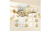 Hand Gesture Matching Game Smooth Edges Finger   Training Toy Parent-Child Interaction Wooden Hand Sign Blocks for Preschool Classroom