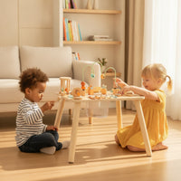 Wooden Busy Table Interactive Educational Activity Activity Table Toy Sturdy Non for Toddlers, Playroom, Nursery