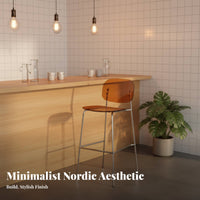 Clear Top High Chair Modern Modern Design Clear Acrylic Stool Space-Saving Easy to Clean for Cafe Owners, Bar, Small Areas