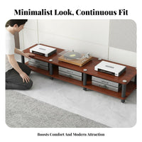 Home Theater Equipment Cabinet Stable Structure AV Media Cabinet Sturdy Construction 4-Tier Component Shelf for Audiophiles
