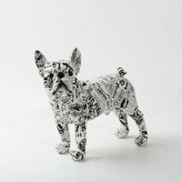 French Canine Figurine Unique Gift French Canine Statue Artistic Resin Dog Statue for Living Room, Entryway, Bookshelf