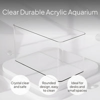 Acrylic Desktop Fish Tank with Lid, Goldfish Aquarium Set