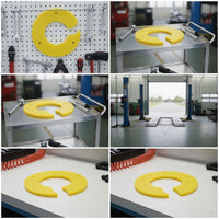 Yellow Shielding Pad with Mounting Holes Rubber Tire Changer Pad Circular Rim Protection Sleeve Long-Lasting for Mechanics, Workshops