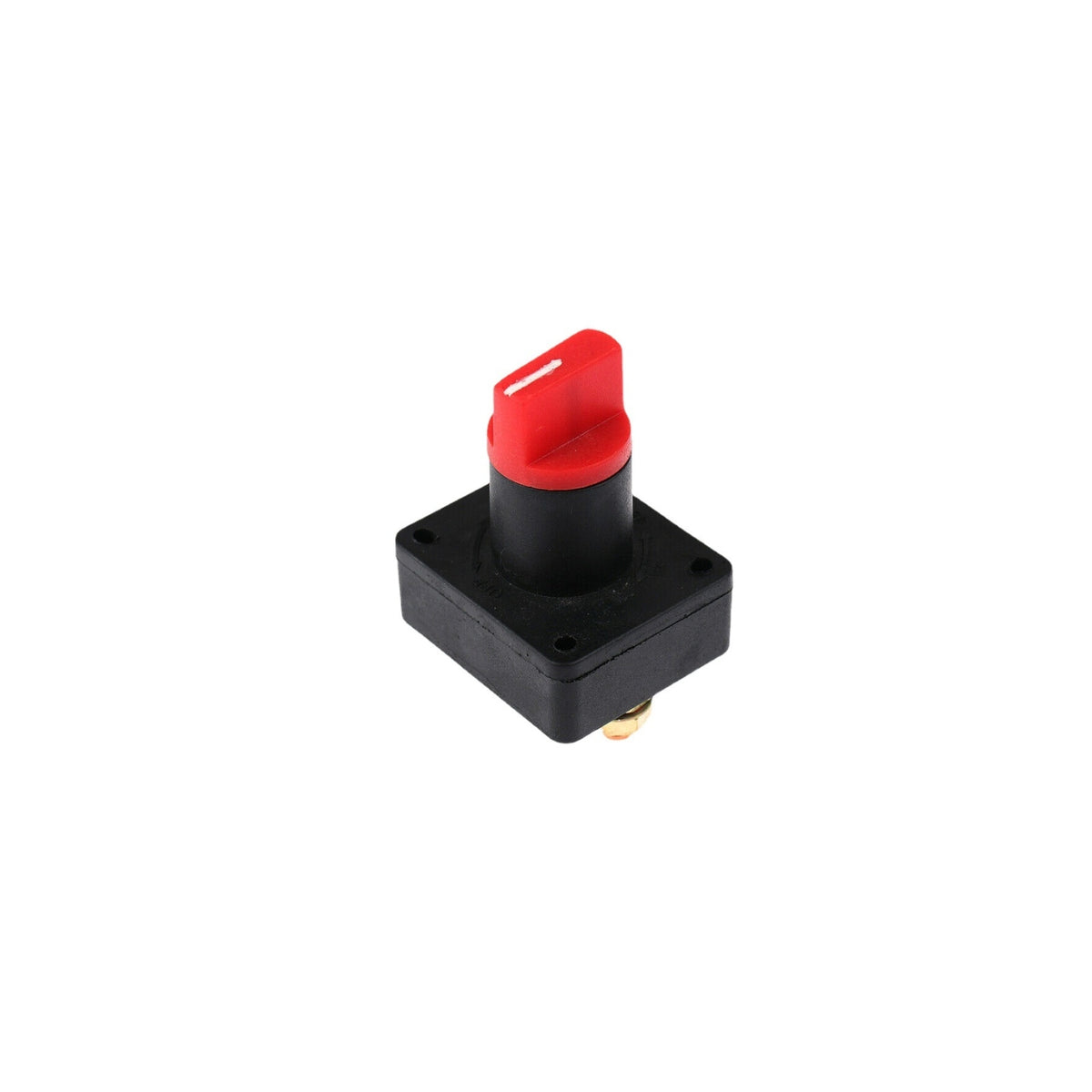 Black Housing Rotary Ignition Switch Red Knob Panel Mount Ignition Switch Metal Terminals Electrical Part Mounting Holes