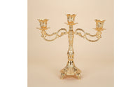 Metal Candelabra Vintage Three-Arm Candle Holder Space-Saving for Event Planners
