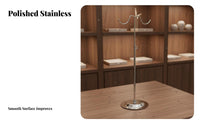 Sturdy Construction Handbag Display Stand Stable Base Adjustable Handbag Stand Space-Saving for Boutique, Trade Display, Live Broadcasting