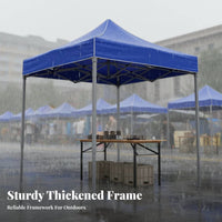Folding Canopy Tent Foldable 4-Legged Rainproof Quick-Setup Gazebo for Market Vendors, Event Organizers, Backyard, Campsite, Picnics