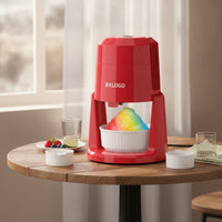 Low-Noise Shaved Ice Maker with Molds Adjustable Countertop Ice Shaver Quiet Snow Cone Maker Stable for Families, Hosts, Kitchen, Home Bar, Snack Snack Counters