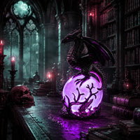 跨境新品Gothic Home Table Lamp 树脂哥特龙LED水晶球灯客厅摆件