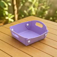 Storage Baskets for Organizing, Pantry Vegetable Storage Basket, Foldable Fruit Basket with Handles, Multi Functional Orchid Synthetic Material
