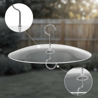 Bird Feeder Rain Guard with Hook Transparent Dome Guard Umbrella Cover for Backyard