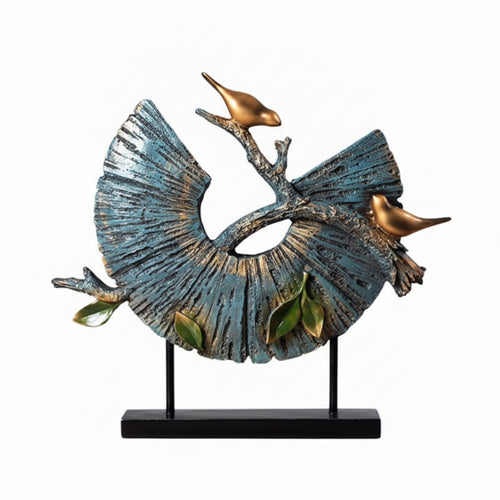 Abstract Bird Sculpture Modern Bird Sculpture Textured for Console Table