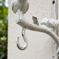 Bird Branch Wall Hook Light White Home Decoration Metal