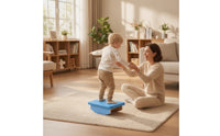 Balance Seesaw Board with Padded Top Wooden Seesaw Board Curved for Preschoolers