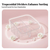 Multi-Compartment Cosmetic Case Transparent Design Multi-Compartment storage organizer